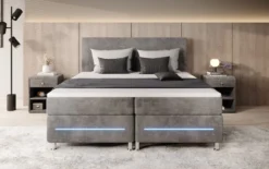 Boxspringbett Simple mit LED in Cord