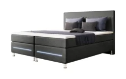 Boxspringbett Simple mit LED in Stoff