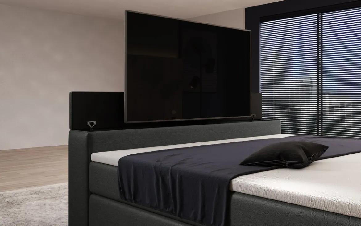 Boxspringbett Simple mit TV Lift und LED