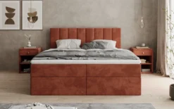 Boxspringbett Sofia in Cord mit Stauraum