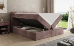 Boxspringbett Sofia in Cord mit Stauraum