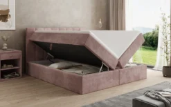 Boxspringbett Sofia in Cord mit Stauraum