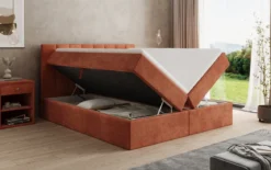 Boxspringbett Sofia in Cord mit Stauraum