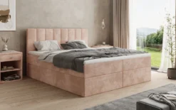 Boxspringbett Sofia in Cord mit Stauraum