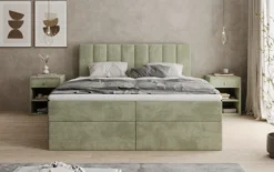 Boxspringbett Sofia in Cord mit Stauraum