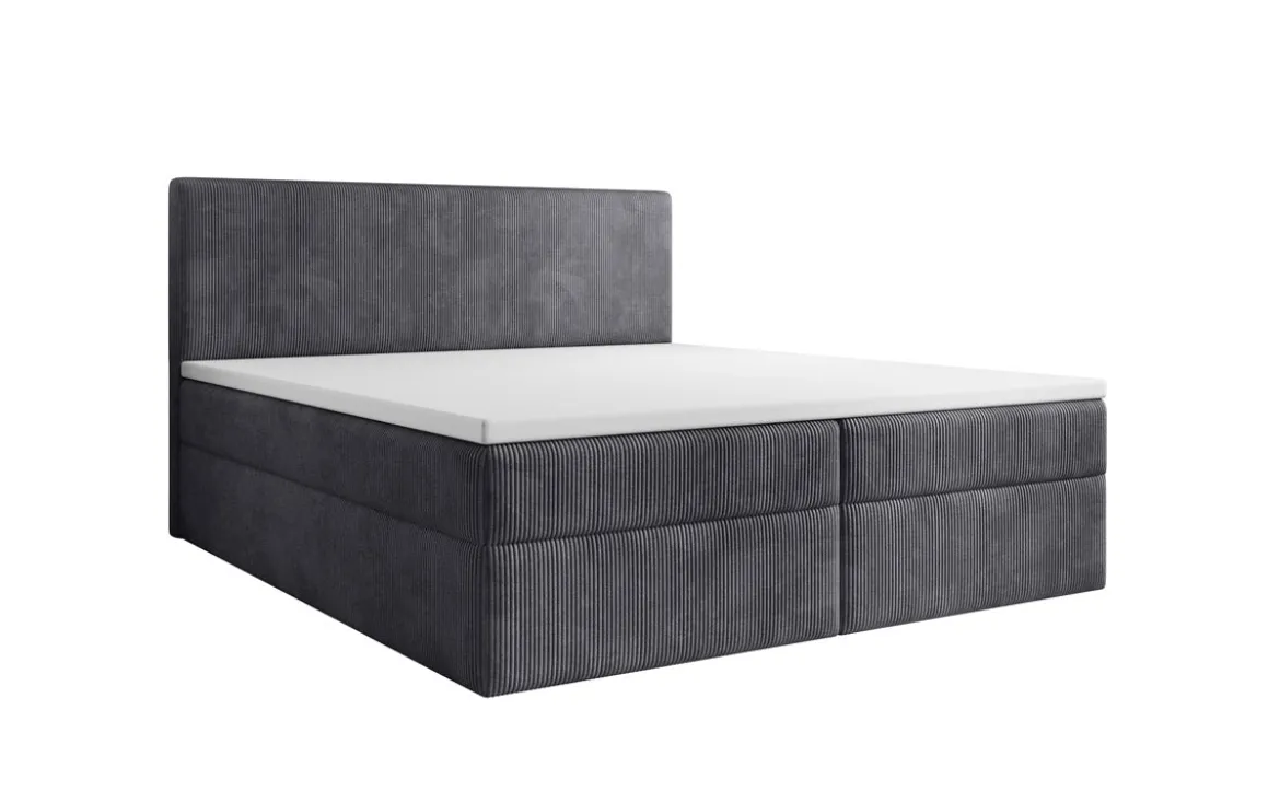 Boxspringbett Soft in Cord mit Stauraum