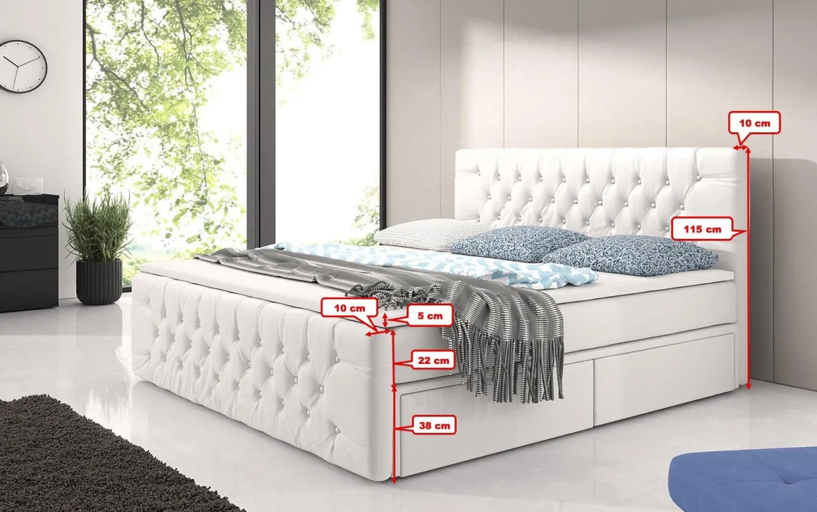 Boxspringbett Sognare mit Stauraum