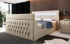 Boxspringbett Sonino mit TV Lift, RGB und Stauraum