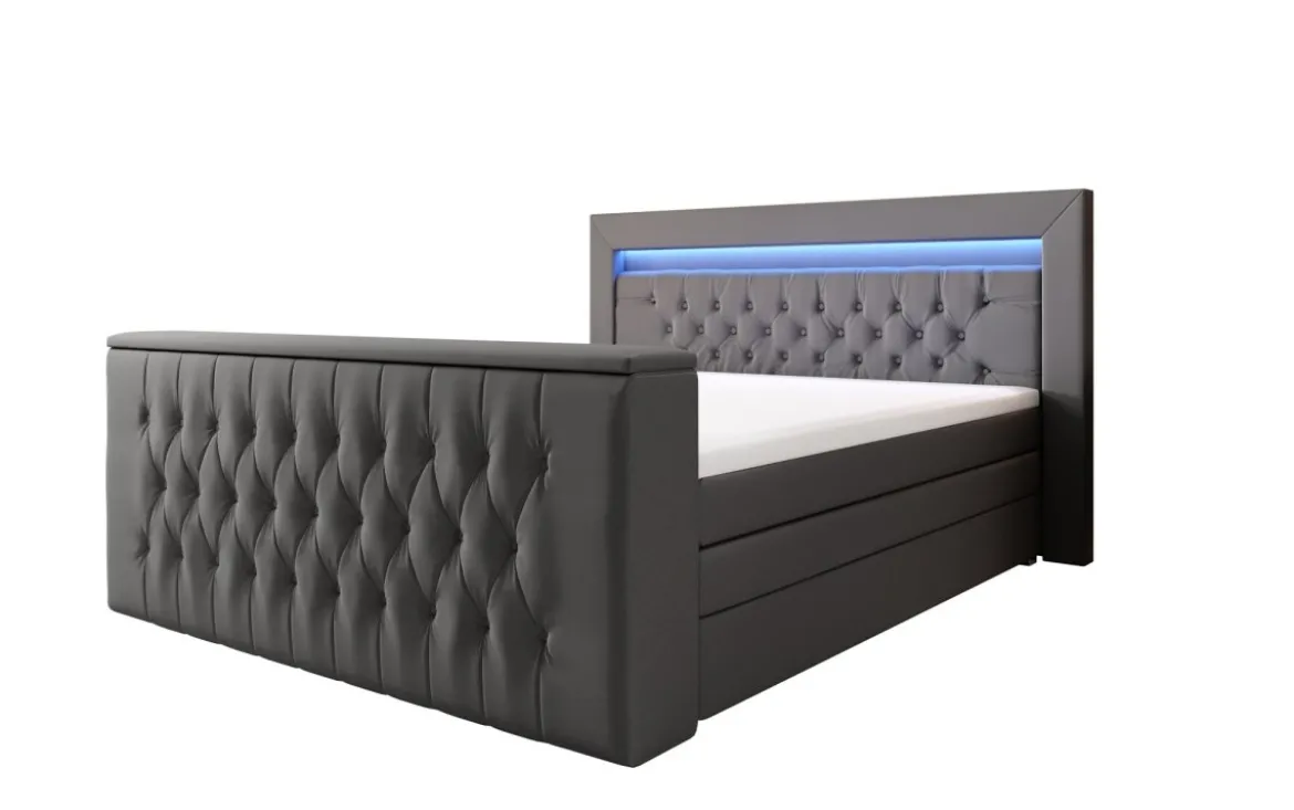 Boxspringbett Sonino mit TV Lift, RGB und Stauraum