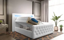 Boxspringbett Sonno mit RGB, USB und Stauraum