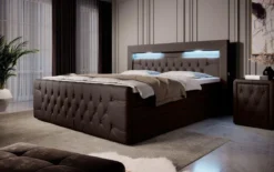 Boxspringbett Sonno mit RGB, USB und Stauraum