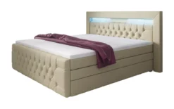 Boxspringbett Sonno mit RGB, USB und Stauraum