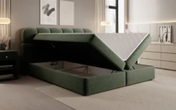 Boxspringbett Tilde in Strukturstoff mit Stauraum