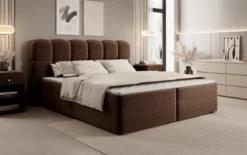 Boxspringbett Tilde in Strukturstoff mit Stauraum