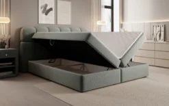 Boxspringbett Tilde in Strukturstoff mit Stauraum