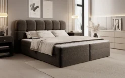 Boxspringbett Tilde in Strukturstoff mit Stauraum