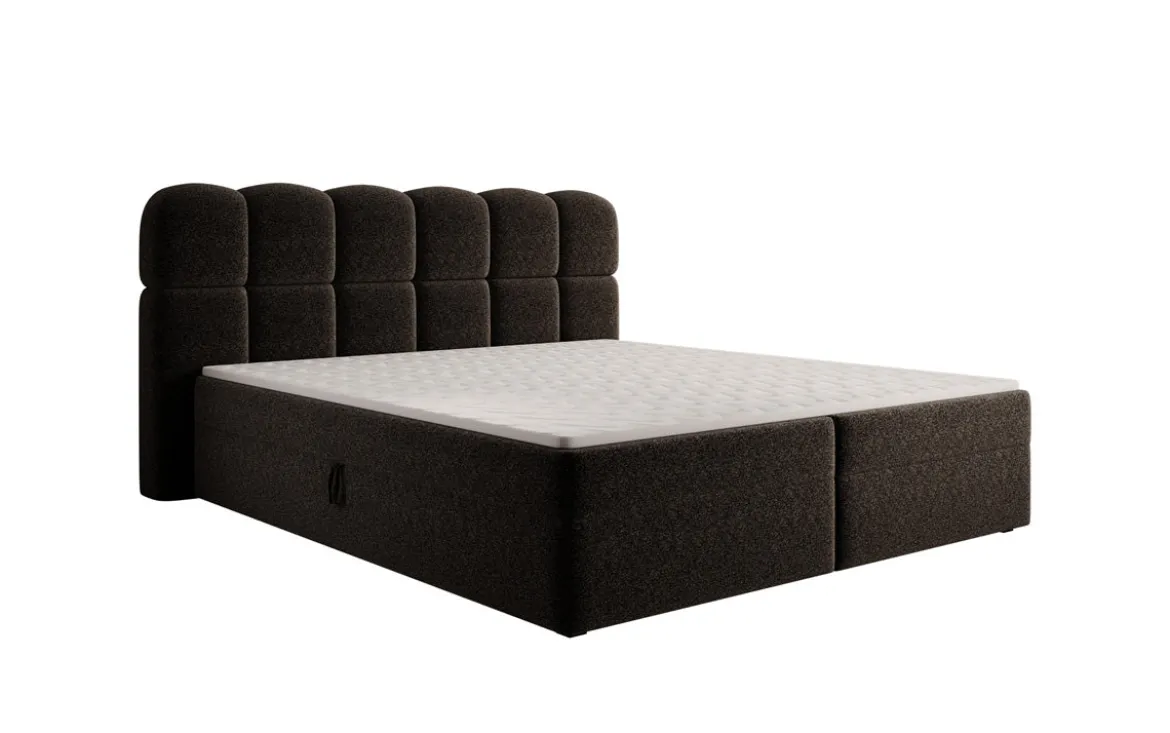 Boxspringbett Tilde in Strukturstoff mit Stauraum