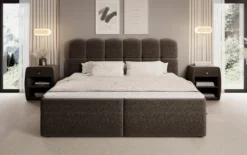 Boxspringbett Tilde in Strukturstoff mit Stauraum