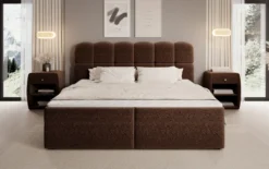 Boxspringbett Tilde in Strukturstoff mit Stauraum