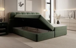 Boxspringbett Tilde in Strukturstoff mit Stauraum