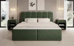 Boxspringbett Tilde in Strukturstoff mit Stauraum