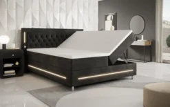 Boxspringbett Tino mit RGB, USB und Stauraum