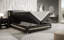Boxspringbett Tino mit RGB, USB und Stauraum