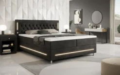 Boxspringbett Tino mit RGB, USB und Stauraum