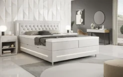 Boxspringbett Tino mit RGB, USB und Stauraum