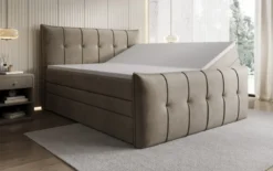 Boxspringbett Treviso mit Stauraum in Samt