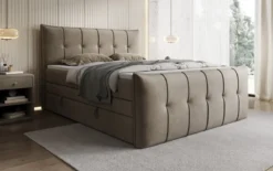 Boxspringbett Treviso mit Stauraum in Samt