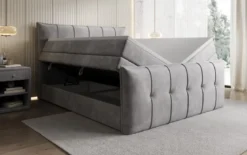Boxspringbett Treviso mit Stauraum in Samt