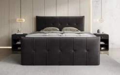 Boxspringbett Treviso mit Stauraum in Samt