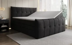 Boxspringbett Treviso mit Stauraum in Samt