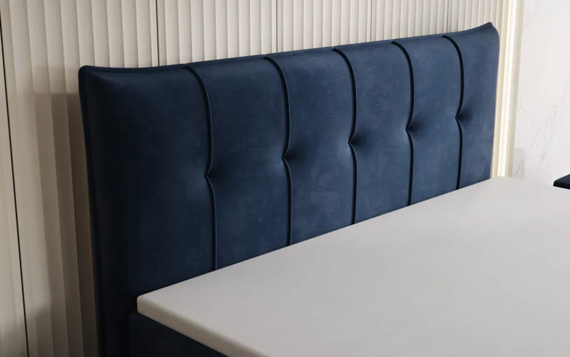 Boxspringbett Treviso mit Stauraum in Samt