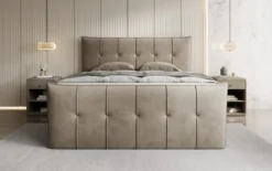 Boxspringbett Treviso mit Stauraum in Samt