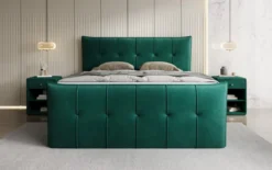Boxspringbett Treviso mit Stauraum in Samt
