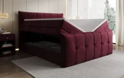 Boxspringbett Treviso mit Stauraum in Samt