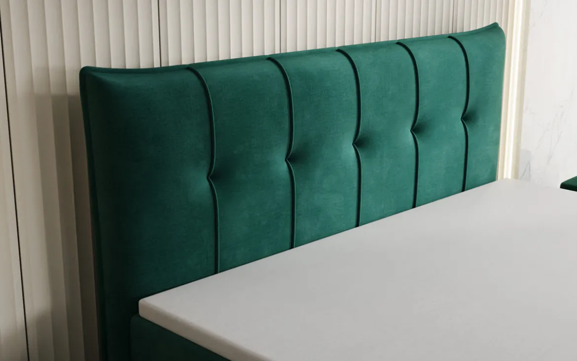 Boxspringbett Treviso mit Stauraum in Samt