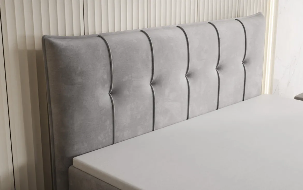 Boxspringbett Treviso mit Stauraum in Samt