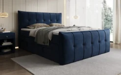 Boxspringbett Treviso mit Stauraum in Samt