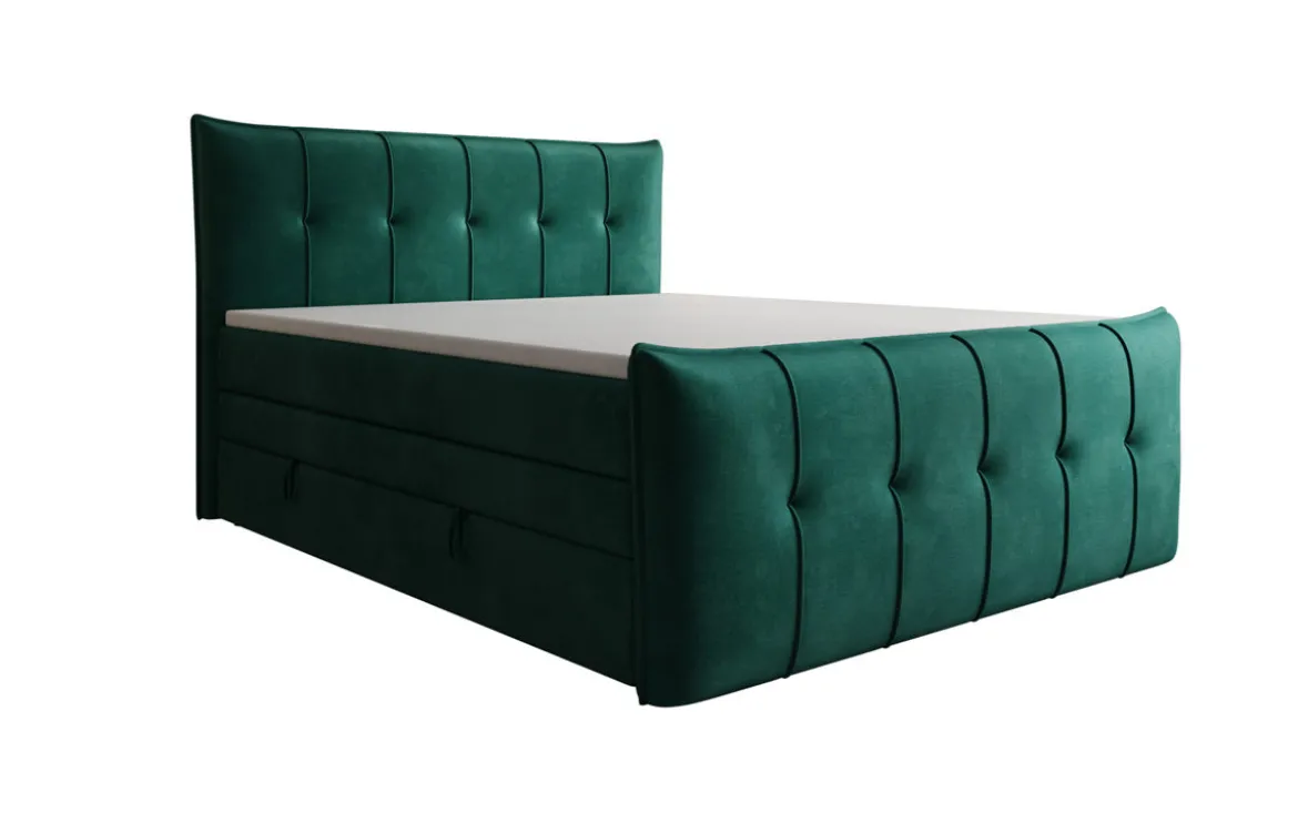 Boxspringbett Treviso mit Stauraum in Samt