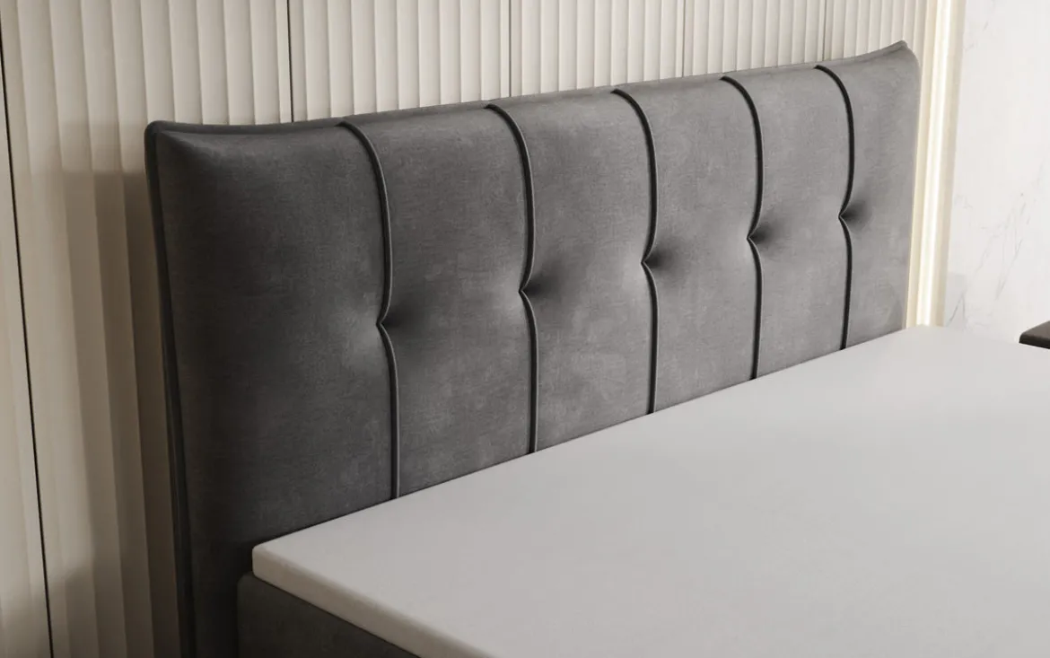 Boxspringbett Treviso mit Stauraum in Samt