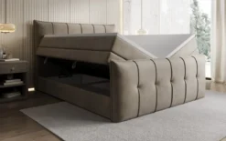 Boxspringbett Treviso mit Stauraum in Samt