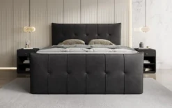 Boxspringbett Treviso mit Stauraum in Samt