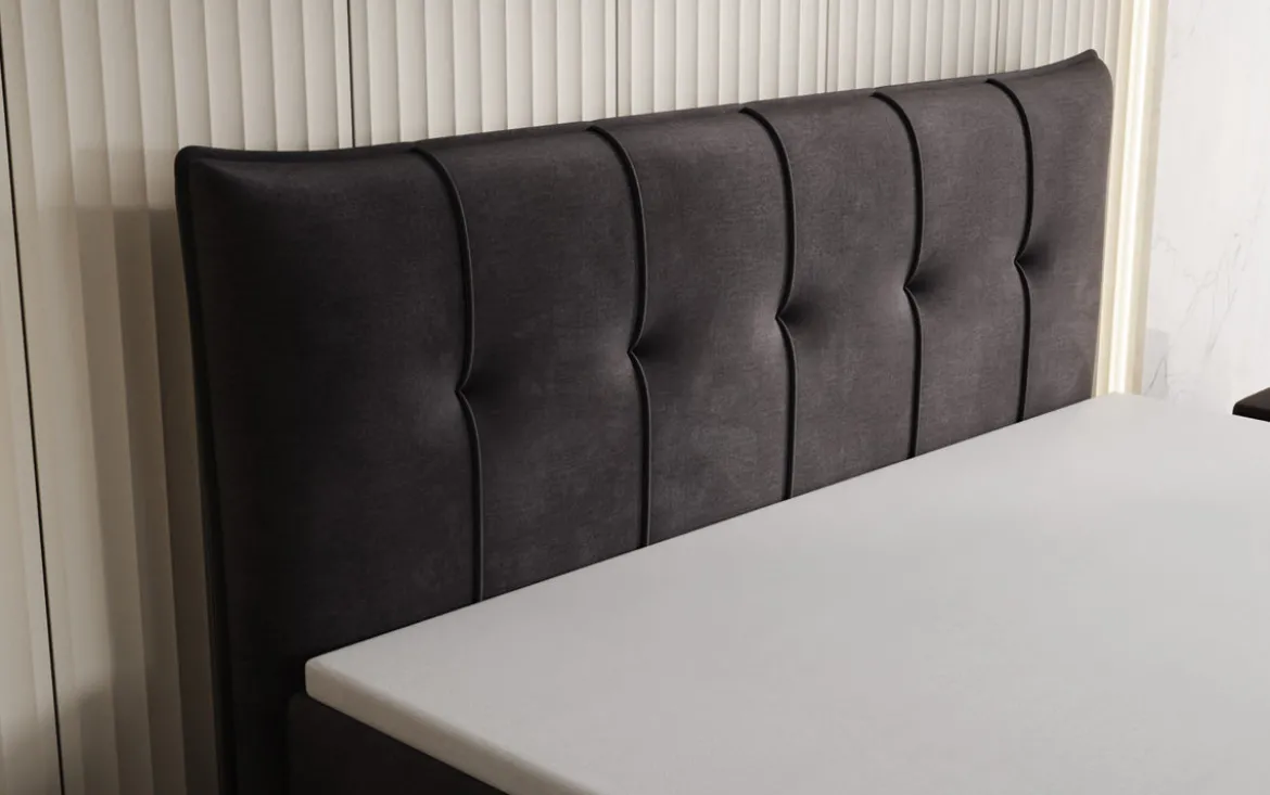 Boxspringbett Treviso mit Stauraum in Samt