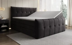 Boxspringbett Treviso mit Stauraum in Samt