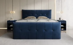 Boxspringbett Treviso mit Stauraum in Samt