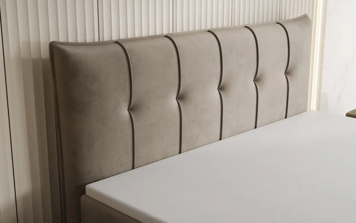 Boxspringbett Treviso mit Stauraum in Samt