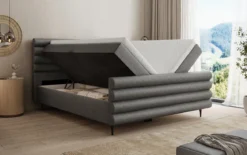 Boxspringbett Tubo in Strukturstoff mit Stauraum